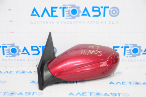 Left side mirror complete Hyundai Sonata 11-14 5 pins, red, missing fragment