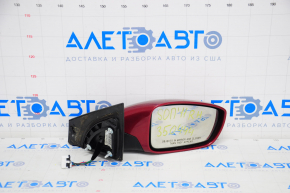 Side mirror right complete Hyundai Sonata 11-14 5 pins, red