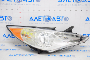 Headlight front right bare Hyundai Sonata 11-14 matte reflector, for polishing