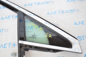 Front right glass seal for Lincoln MKZ 13-16 with upper chrome molding, triangle glass