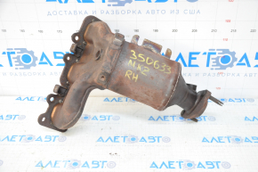 Exhaust manifold with catalytic converter right Lincoln MKZ 13-16 3.7 thread defect