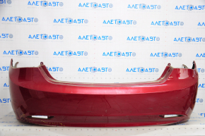 Rear bumper bare Hyundai Sonata 11-13 red, scratches