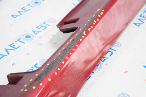 Right threshold Hyundai Sonata 11-13 red, 2 broken fasteners, scuffed
