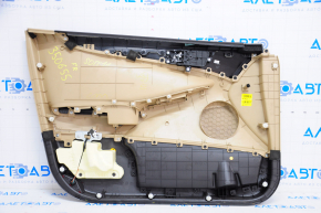 Door trim card front right Hyundai Sonata 11-14 leather beige, scratch