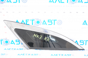 Lincoln MKZ 13-20 chrome rear right window with fixed glass