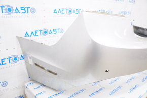 Bare rear bumper Lincoln MKZ 13-20 silver, upper part for parking sensors, crack in mount