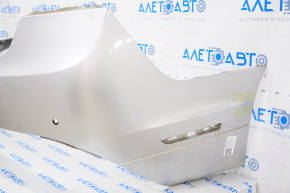 Bare rear bumper Lincoln MKZ 13-20 silver, upper part for parking sensors, crack in mount