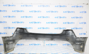 Bare rear bumper Lincoln MKZ 13-20 silver, upper part for parking sensors, crack in mount