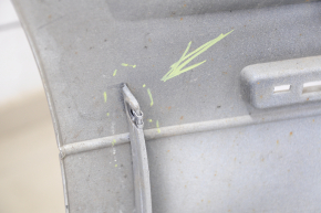 Bare rear bumper Lincoln MKZ 13-20 silver, upper part for parking sensors, crack in mount