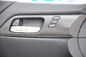 Door trim card front left Honda Accord 13-15 leather black, with seat memory, wood trim