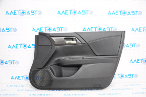 Door trim card front right Honda Accord 13-15 leather black, wood trim type 1