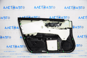 Door trim card front right Honda Accord 13-15 leather black, wood trim type 1