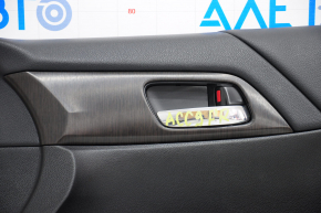Door trim card front right Honda Accord 13-15 leather black, wood trim type 1