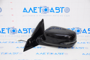 Left side mirror complete Honda Accord 13-15 6 pins, turn signal, black