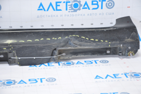 Right threshold Toyota Camry v50 12-14 usa LE XLE with chrome black dented, tear in the lower part, broken fasteners, scratches