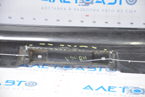 Right threshold Toyota Camry v50 12-14 usa LE XLE with chrome black dented, tear in the lower part, broken fasteners, scratches