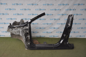 Front quarter left Lincoln MKZ 13-20 black with central pillar, dented, without sidewall