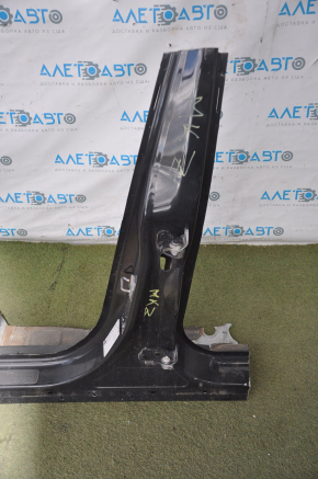 Front quarter left Lincoln MKZ 13-20 black with central pillar, dented, without sidewall