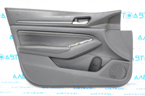 Door trim card front left Nissan Altima 19-20 leather, black, leather defect