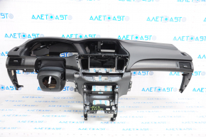 Torpedo front panel with AIRBAG Honda Accord 13-17 black, wood trim