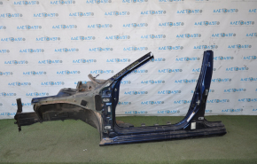 Front left quarter Nissan Altima 19-24 blue, with central pillar, dented, bumps