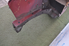 Front right quarter Toyota Sienna 11-20 red with central pillar, sawn off sidewall, dented