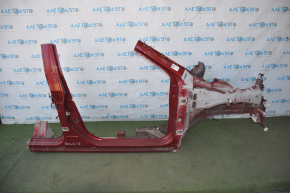 Front right quarter Nissan Rogue 14-20 red with central pillar, dented