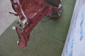 Front right quarter Nissan Rogue 14-20 red with central pillar, dented
