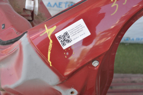 Front left quarter Chevrolet Volt 11-15 red with central pillar, dented
