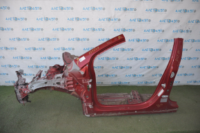 Front left quarter Chevrolet Volt 11-15 red with central pillar, dented