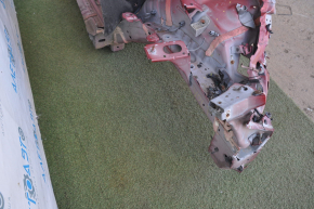Front left quarter Chevrolet Volt 11-15 red with central pillar, dented