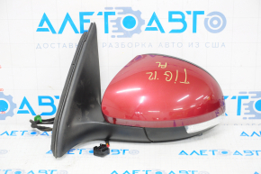 Left side mirror complete VW Tiguan 09-18 6 pins, turn signal, heated, red