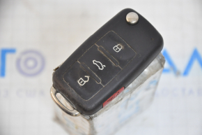 Key VW Tiguan 12-16 4 buttons, folding, worn
