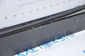 Left threshold of Chevrolet Volt 16 - black and gray, torn off at the front, dented, broken fasteners, scratches