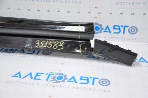 Left threshold Chevrolet Volt 16 - black, rear part torn off, broken fasteners, scratches