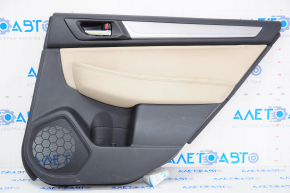 Door trim card rear right Subaru Legacy 15-19 leather, beige, gray insert, scratch