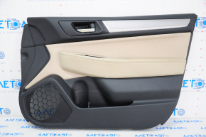 Door trim card front right Subaru Legacy 15-18 leather, beige, gray insert, scratch
