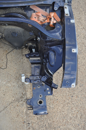 Front left quarter VW Passat b7 12-15 USA blue on the body, dented side member
