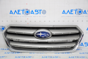 Radiator grill Subaru Legacy 15-17 chrome, with emblem, sand