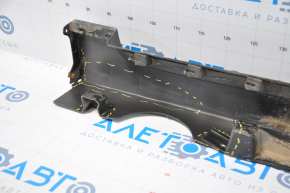 Right threshold Chevrolet Volt 11-15 with seal broken fasteners, dented, fractured, dented lower fasteners