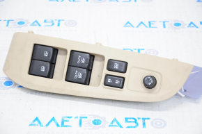 Front left window lift control Subaru Legacy 15-19 black, with beige trim, with mirror control