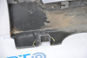 Right threshold of Chevrolet Volt 11-15 with seal, upper part torn off at the back, broken fasteners, dented, scratches