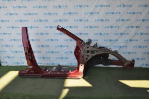 Front right quarter with central pillar Subaru Legacy 15-17 red, painted