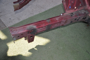 Front right quarter with central pillar Subaru Legacy 15-17 red, painted