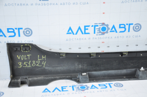 Left threshold Chevrolet Volt 11-15 with seal broken fasteners, dented lower fasteners, scratches