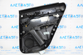Black door trim panel, rear left, Audi Q5 8R 09-12, with a tweeter, black leather armrest