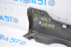 Left threshold of Chevrolet Volt 11-15 with seal, broken fasteners, dented, sawed, tears