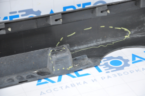 Left threshold Chevrolet Volt 11-15 with seal is dented, fasteners are broken, seal is torn, scratches