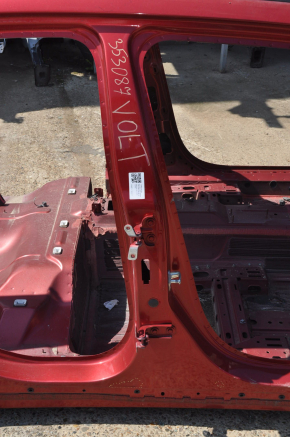 Body pillar central right Chevrolet Volt 11-15 red on the body, pokes