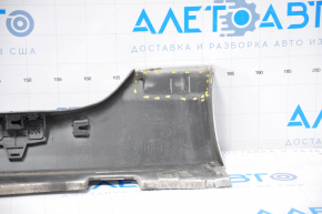 Right threshold Hyundai Sonata 15-17 SE silver broken fasteners, dented, fracture from below
